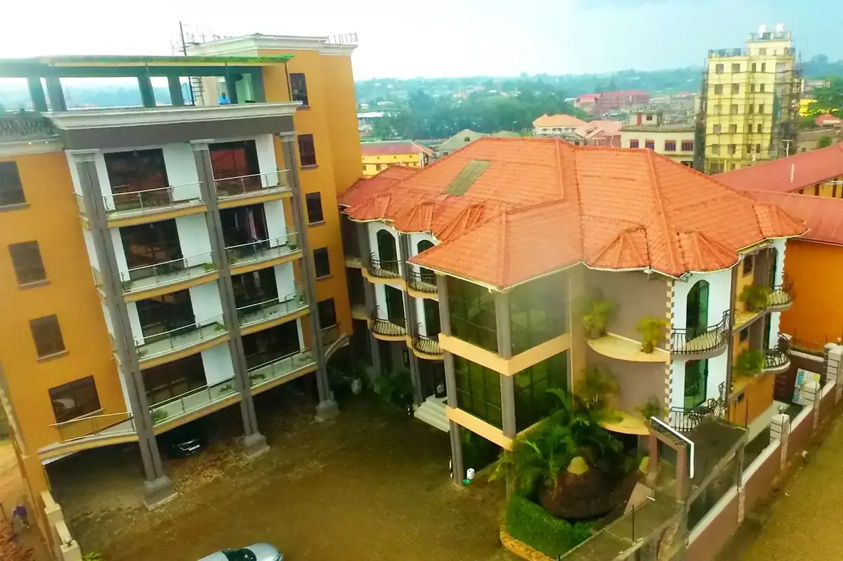 Relie Motel curved balconies from the air